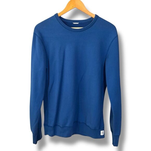 REIGNING CHAMP mens medium Blue Crewneck Sweatshirt midweight terry - Picture 2 of 9